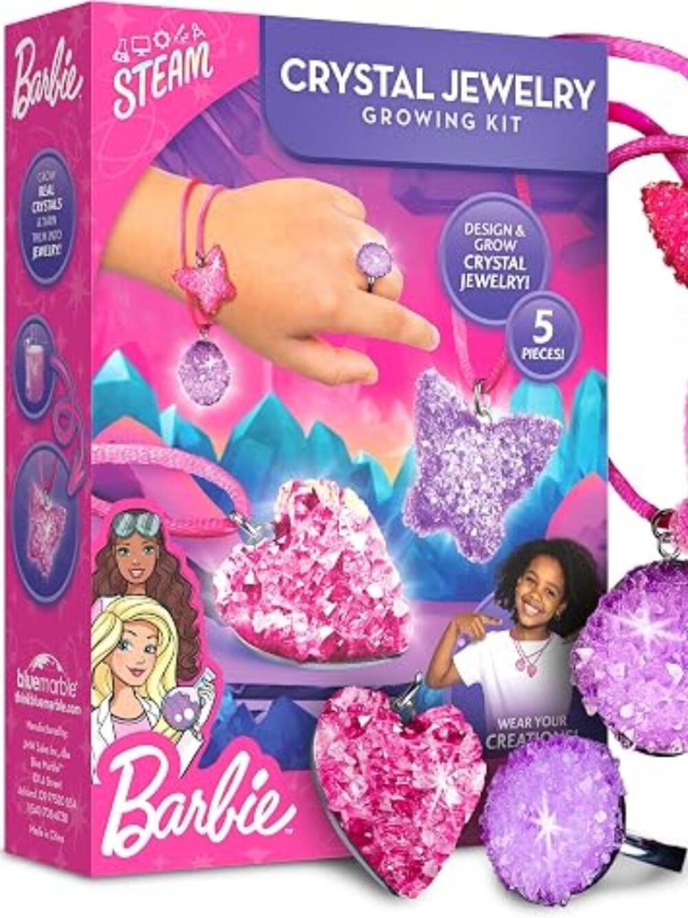Barbie™ Crystal Growing Jewelry Kit with 5 Pieces